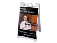 Valet - Outdoor a-frame with double sided direct print graphic