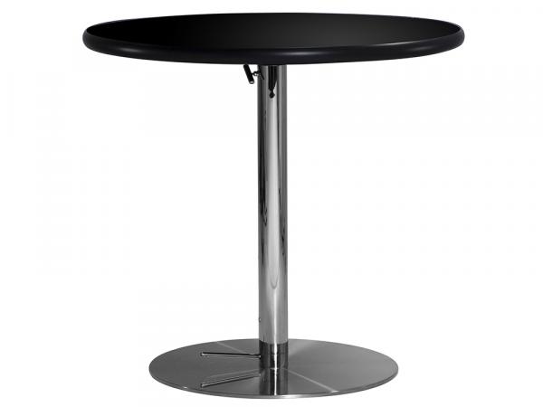 CECA-023 | 30" Round Cafe Table w/ Black Top and Hydraulic Base -- Trade Show Furniture Rental