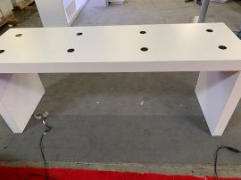 RENTAL: RE-1596 White Laminated Genius Bar with (8) Wireless Charging Ports -- View 2