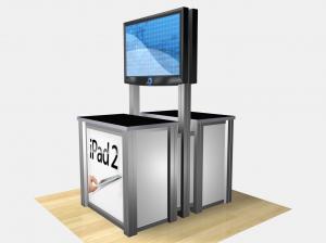 RECR-1233  /  Double-Sided Rectangular Counter Kiosk